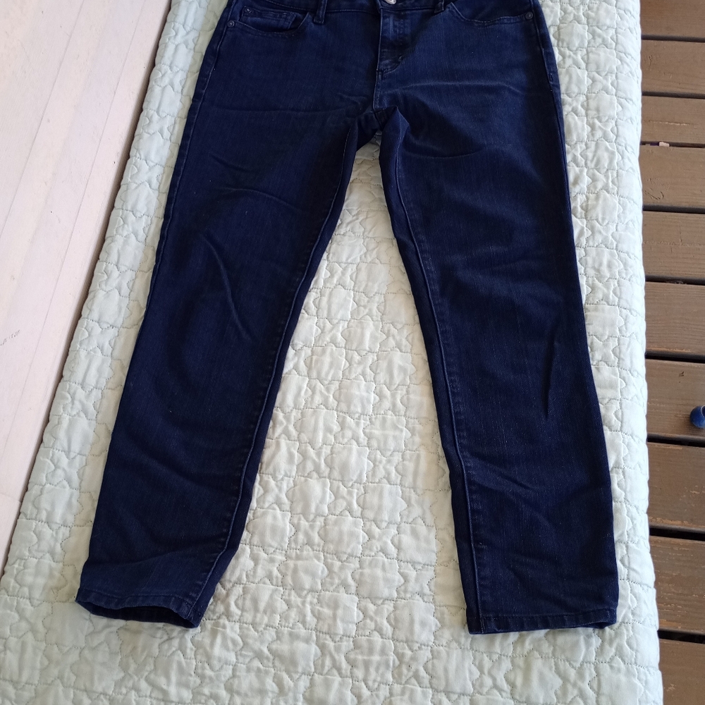 Dl1961 Florence Instasculpt Cropped Flatiron Jeans Sz 28 View 2